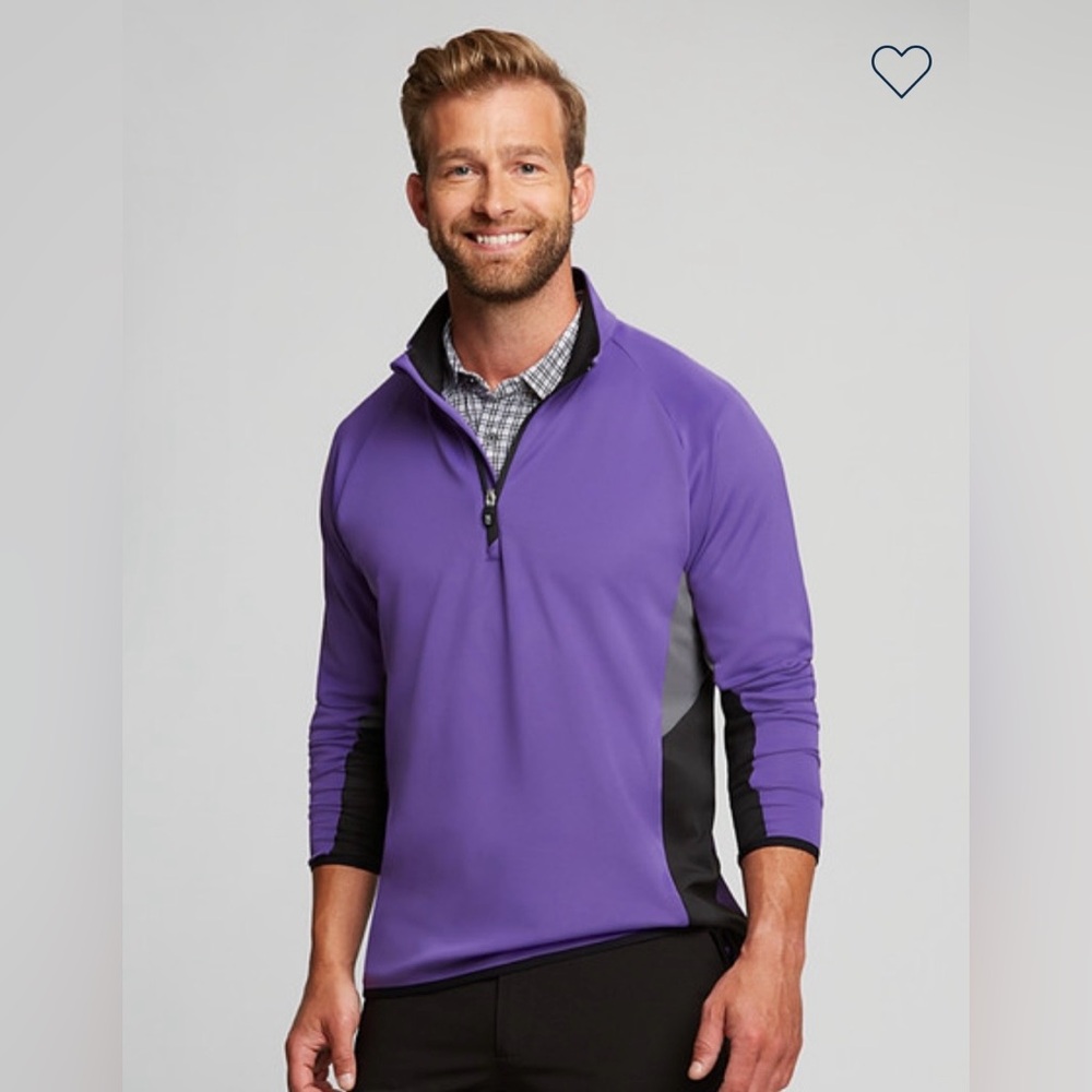 Cutter & Buck Golf Traverse Colorblock Stretch Quarter Zip Pullover Size Small - Picture 1 of 6